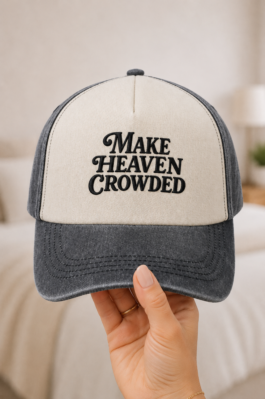 Make Heaven Crowded Vintage Trucker Cap