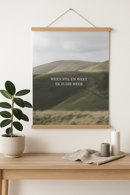 Wees Sil En Weet Hanging Banner Print
