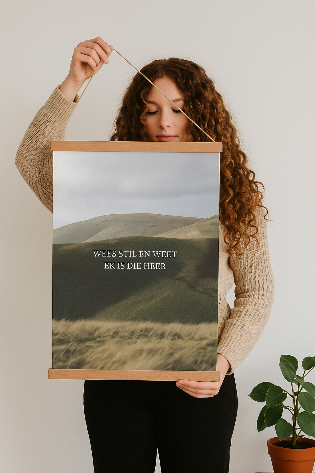 Wees Sil En Weet Hanging Banner Print