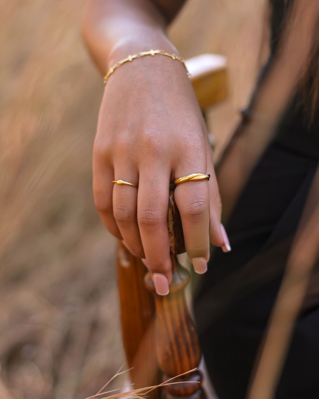 Cross Chain 18K Gold Plated Bracelet