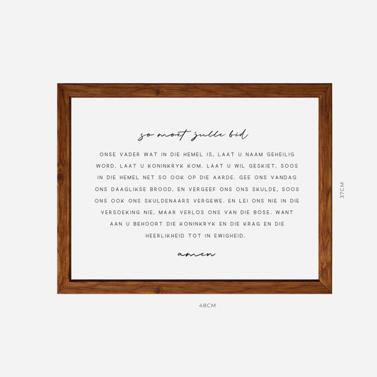Die Onse Vader Farmhouse Frame (48x37cm)