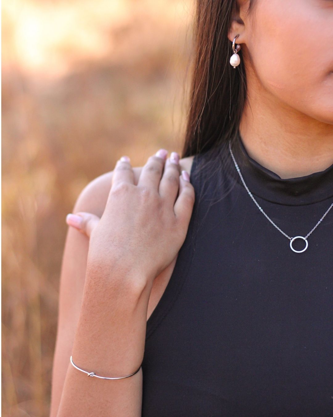 Full Circle 18K Gold plated Necklace - 16 Inch