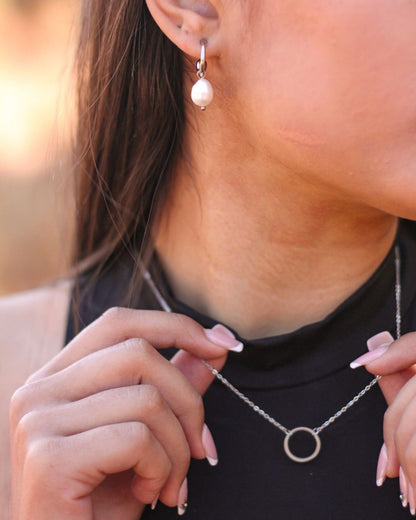 Full Circle 18K Gold plated Necklace - 16 Inch