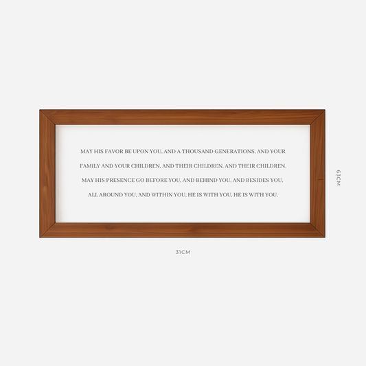 The Blessing Farmhouse Frame (31cm x 63cm)