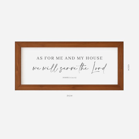 As For Me And My House Farmhouse Frame (31cm x 63cm)