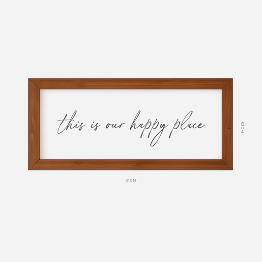 This Is Our Happy Place Farmhouse Frame (31cm x 63cm)