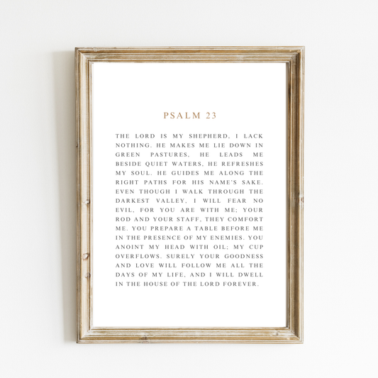 Psalm 23 Art Print – English