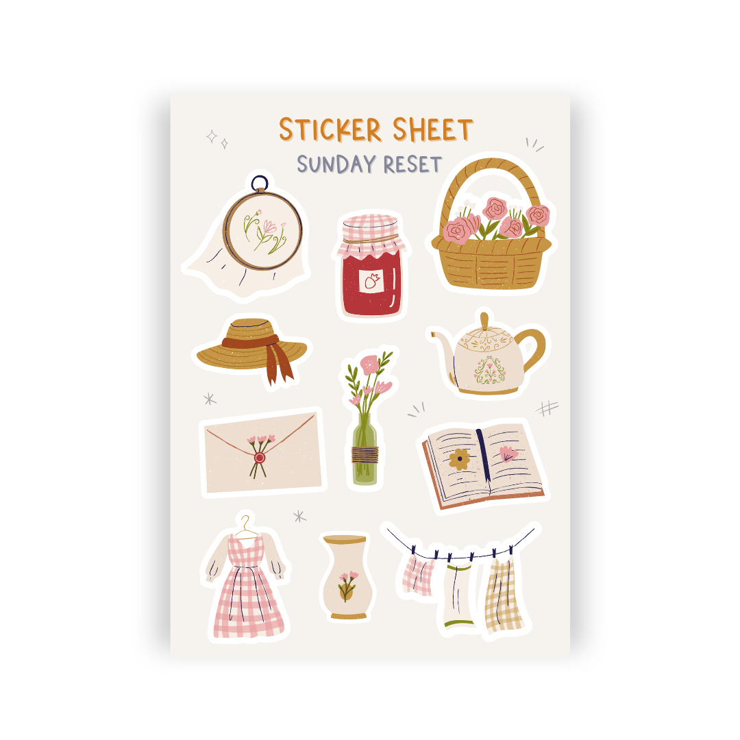Sunday Reset Sticker Sheet