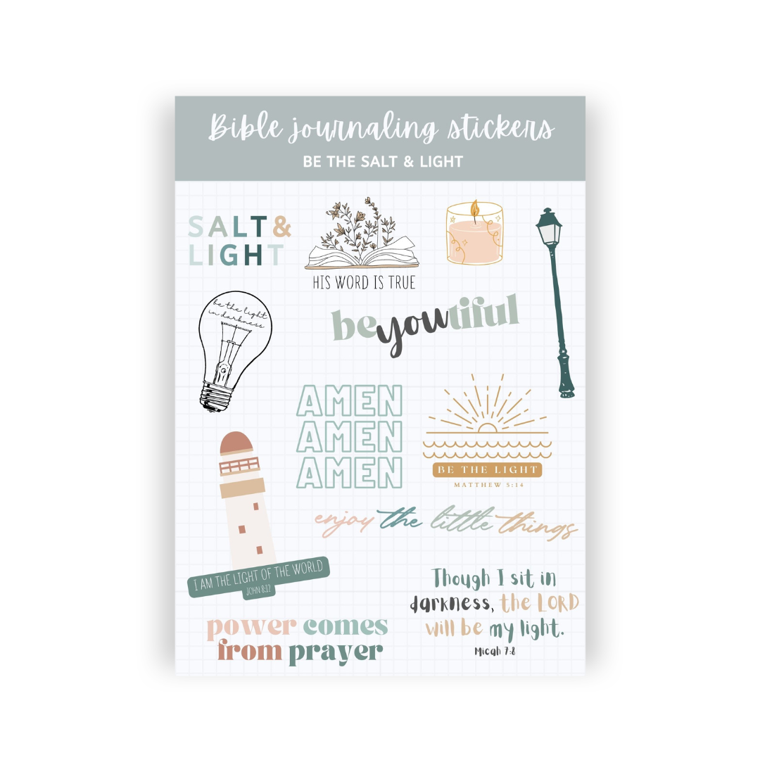 Salt & Light Bible Journaling Sticker Sheet