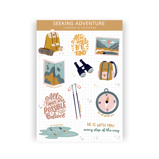 Seeking Adventure Sticker Sheet