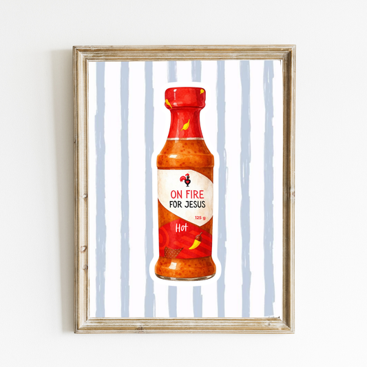 On Fire For Jesus Jesus Art Print – English
