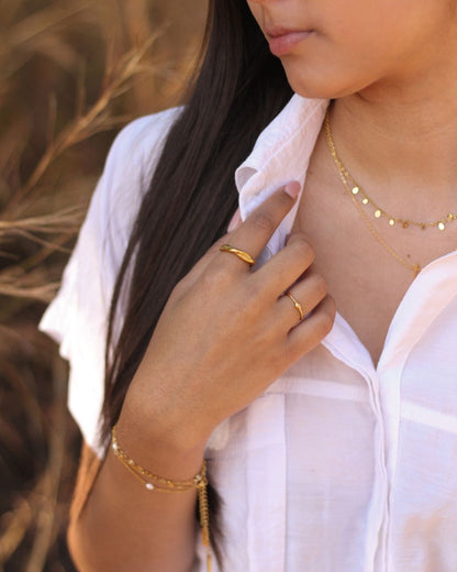 Raindrops 18K Gold plated Necklace - 16 Inch