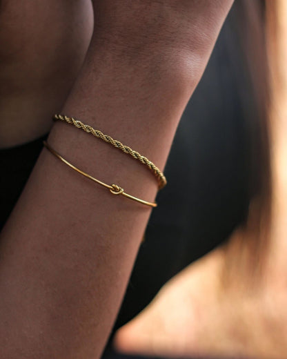 3mm Rope Chain 18K Gold Plated Bracelet