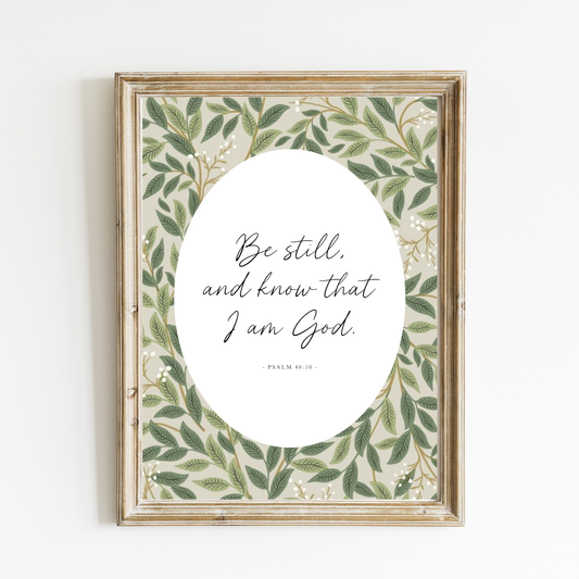 Be Still and Know Art Print – English