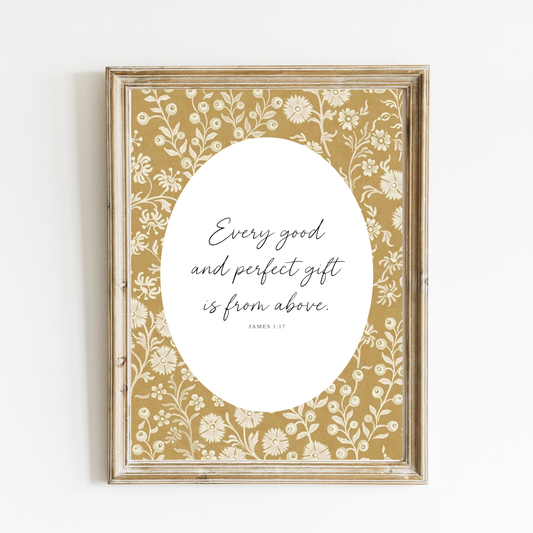 Every Good and Perfect Gift Art Print – English
