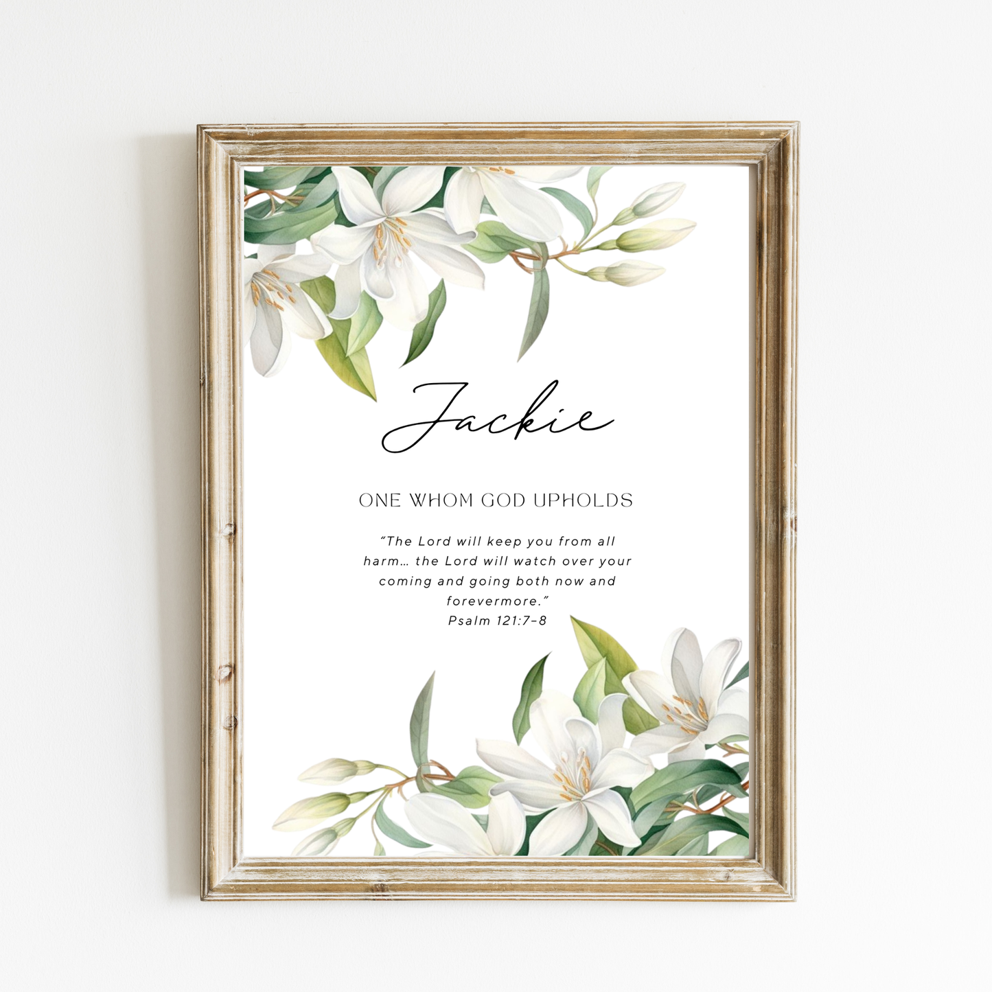 Lily Of The Fields - Personalized Name Meaning Art Print