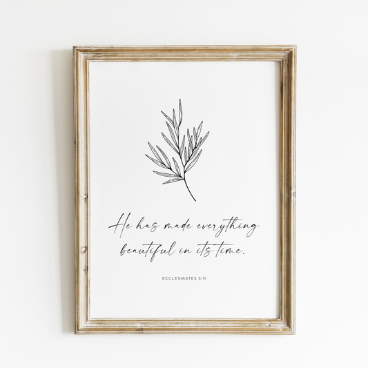 He Has Made Everything Beautiful Art Print – English