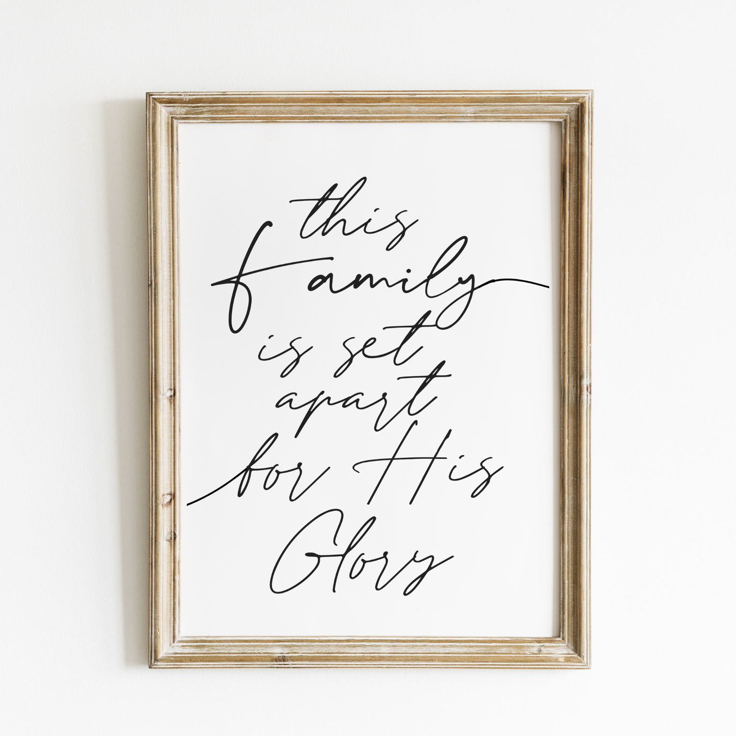 This Family Is Set Apart For His Glory Art Print – English