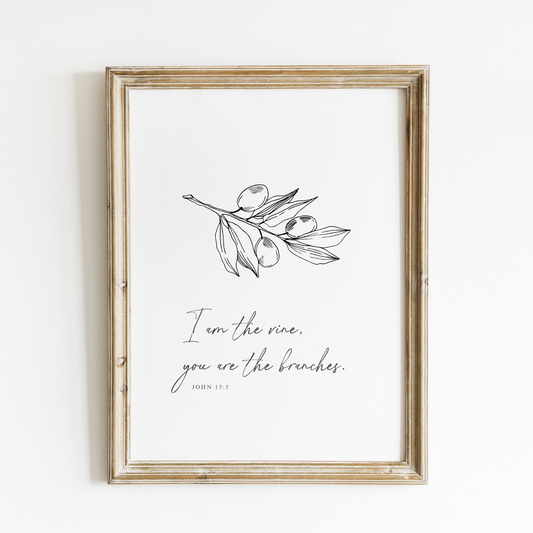 I Am the Vine Art Print – English
