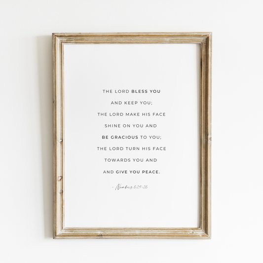 The Lord Bless You Art Print – English