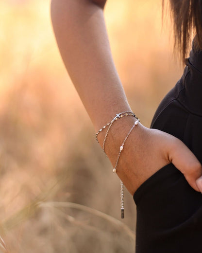 Tiny Cross 18K Gold Plated Bracelet