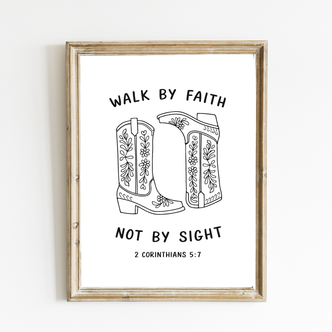 Walk by Faith, Not by Sight Art Print – English