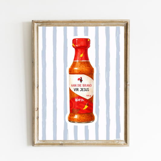 Aan Die Brand Vir Jesus Art Print – Afrikaans