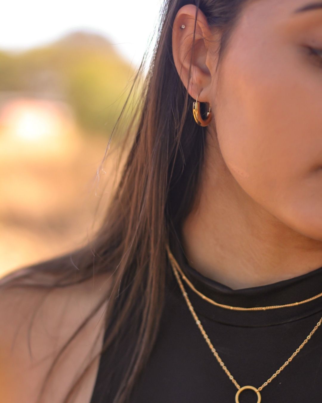 18k Gold Barely Huggies