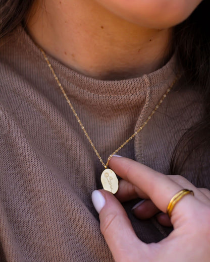 Birth Flower 18K Gold plated Necklace