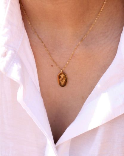 Birth Flower 18K Gold plated Necklace