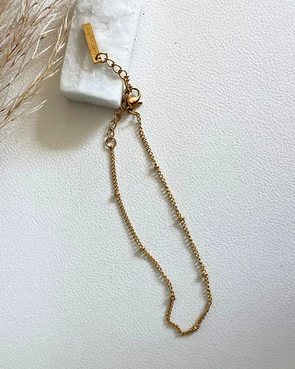 Dainty 18K Gold Plated Spacer Bead Bracelet