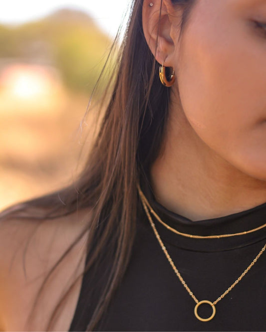 Dainty 18K Gold plated Bead Necklace