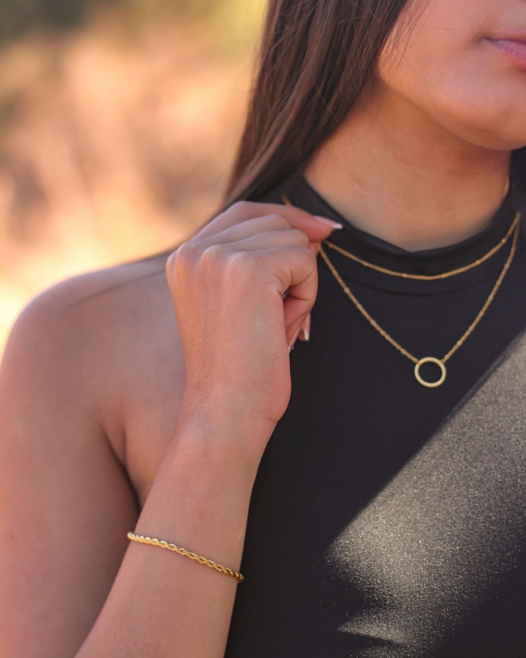Dainty 18K Gold plated Bead Necklace
