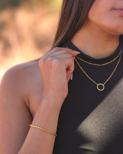 Dainty 18K Gold plated Bead Necklace
