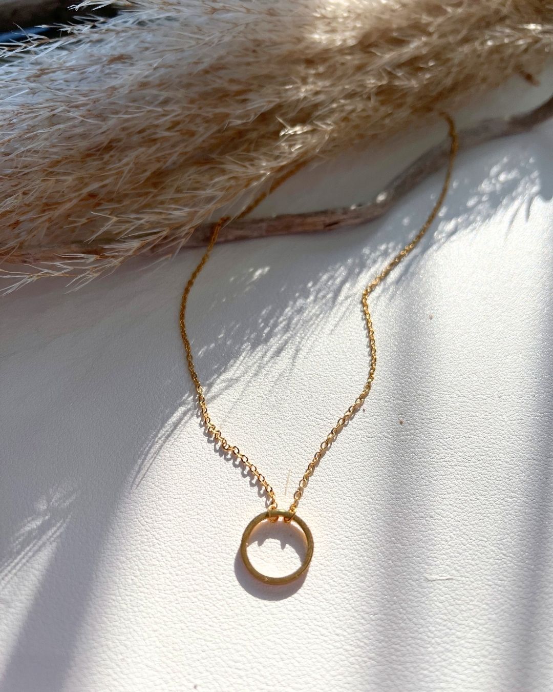 Full Circle 18K Gold plated Necklace - 16 Inch