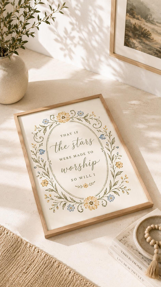 So Will I Floral Art Print – English
