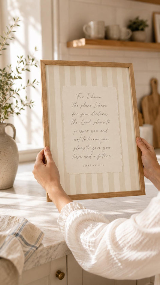 For I Know the Plans Art Print – English