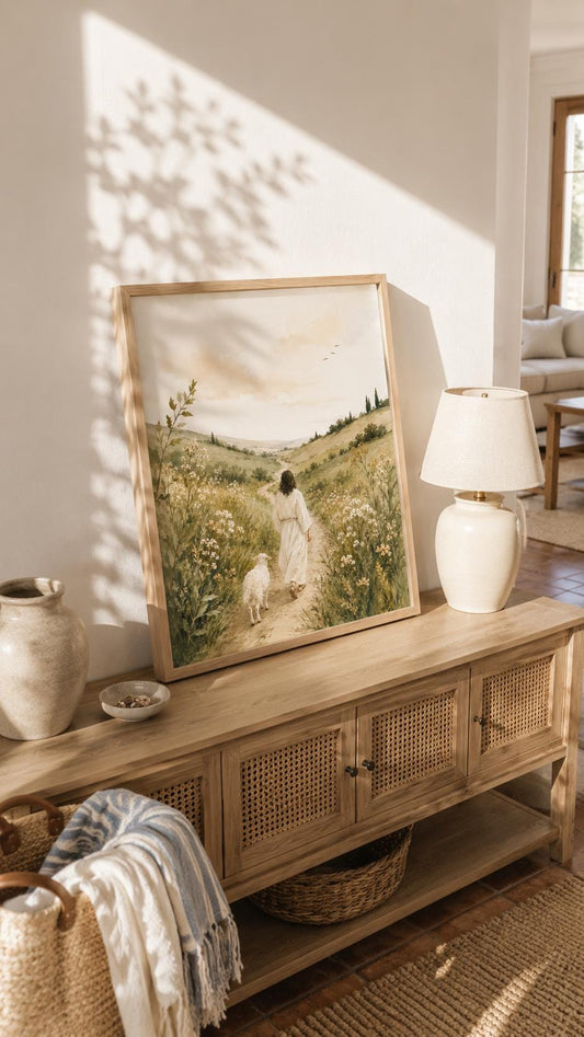 Good Shepherd Meadow Art Print – English