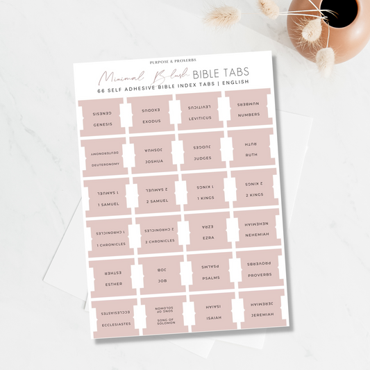 Minimal Blush Bible Tabs