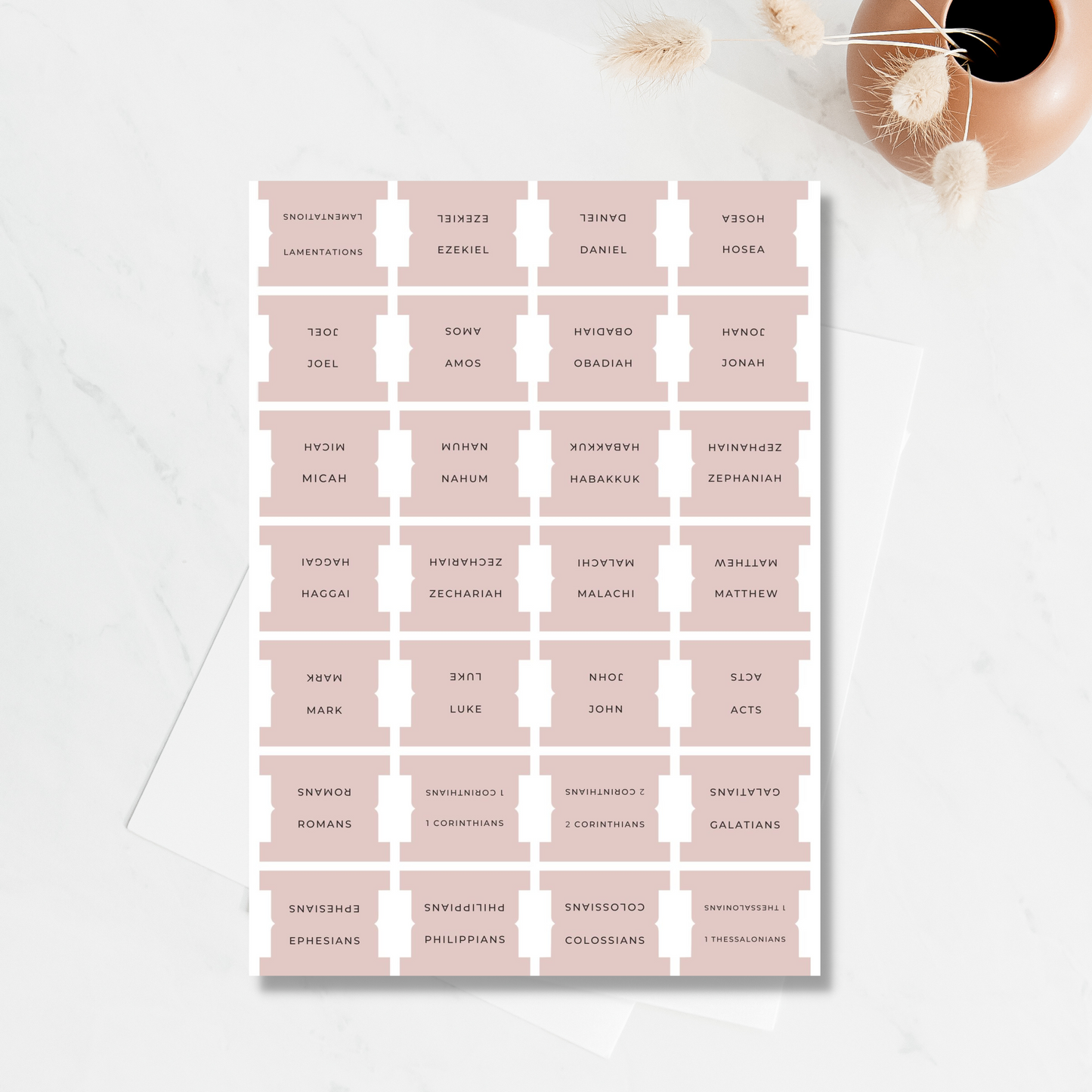 Minimal Blush Bible Tabs