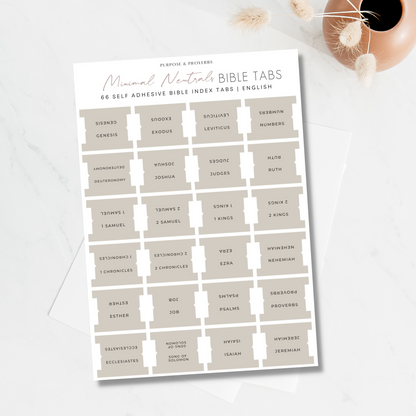 Minimal Neutral Bible Tabs
