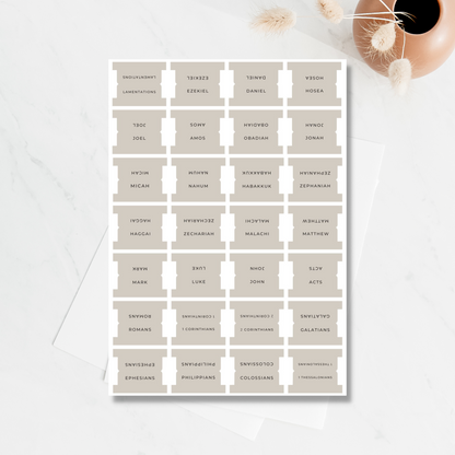 Minimal Neutral Bible Tabs