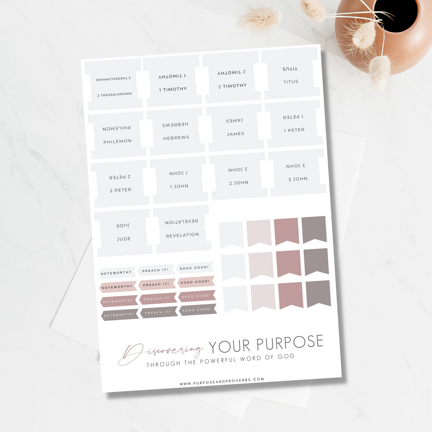 Minimal White Bible Tabs