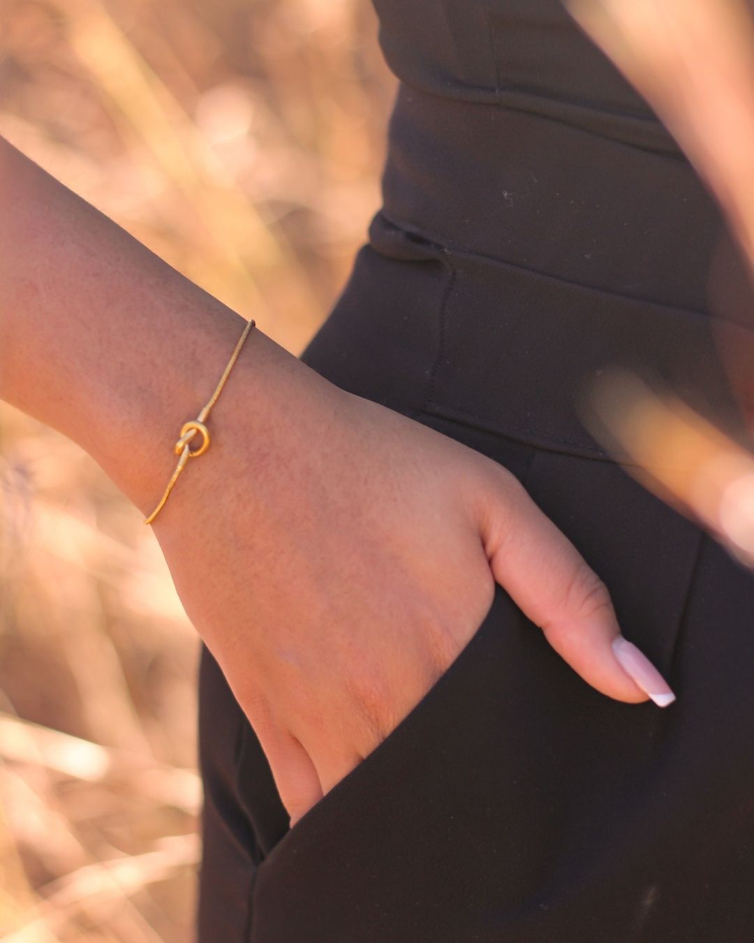Skinny Knot 18K Gold Plated Bracelet
