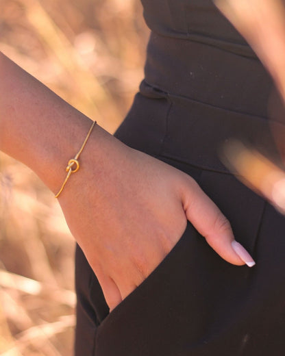 Skinny Knot 18K Gold Plated Bracelet