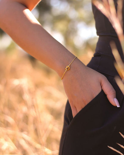 Skinny Knot 18K Gold Plated Bracelet
