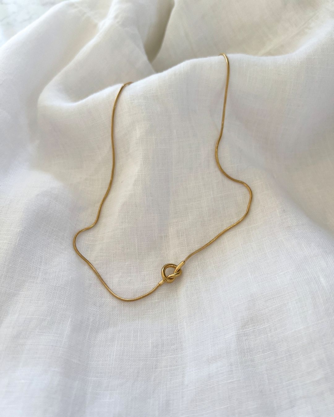 Skinny Knot 18K Gold plated Necklace
