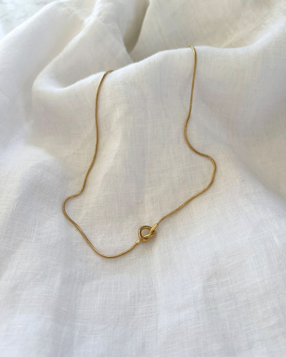 Skinny Knot 18K Gold plated Necklace